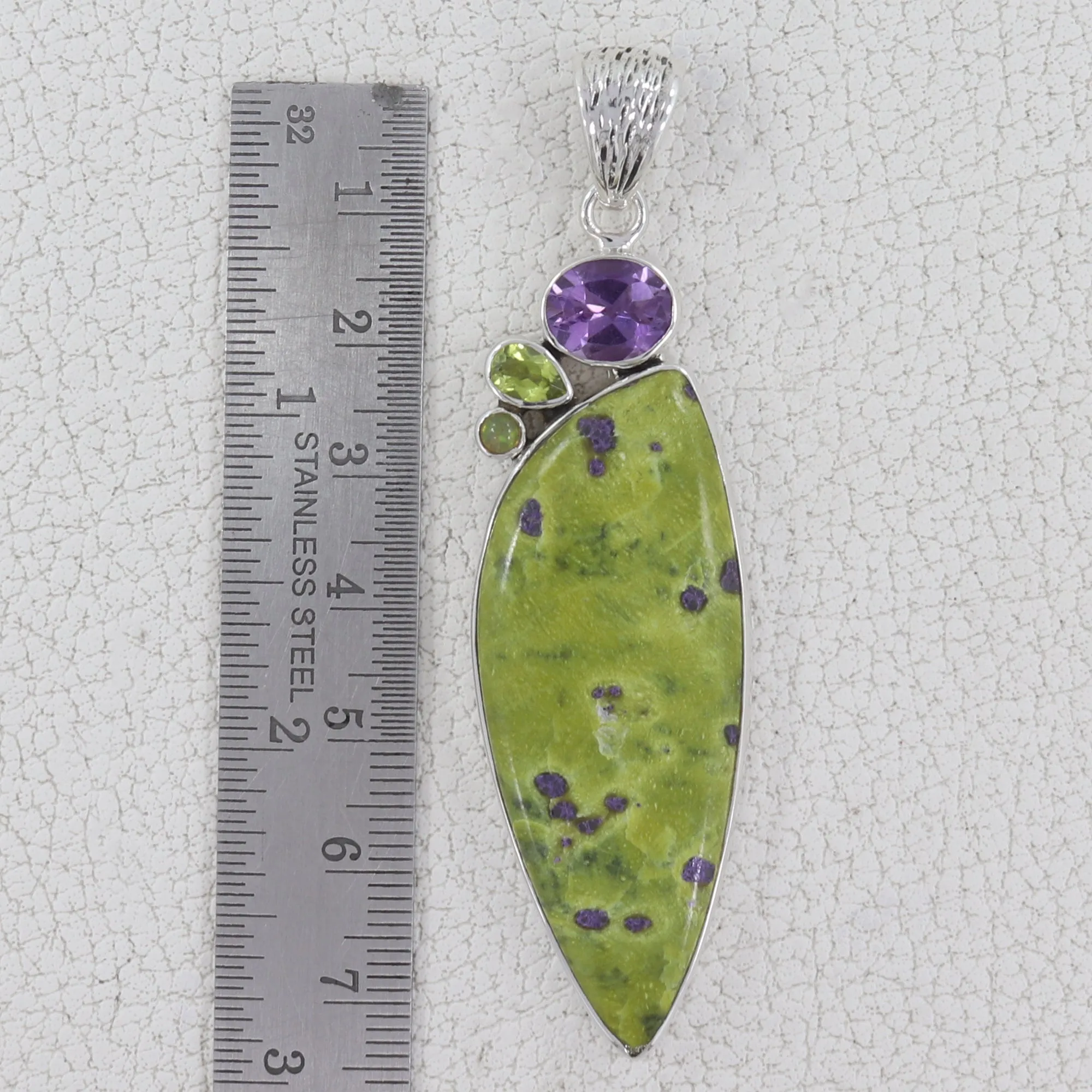 Tasmanian Serpentine Silver Pendant