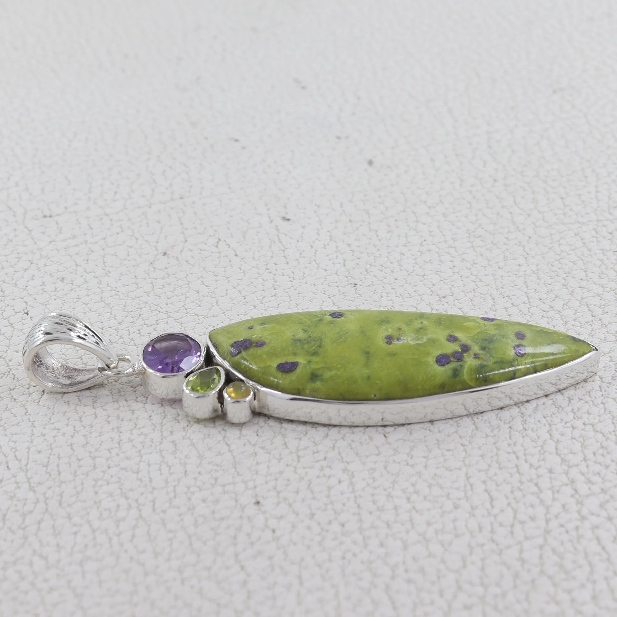Tasmanian Serpentine Silver Pendant