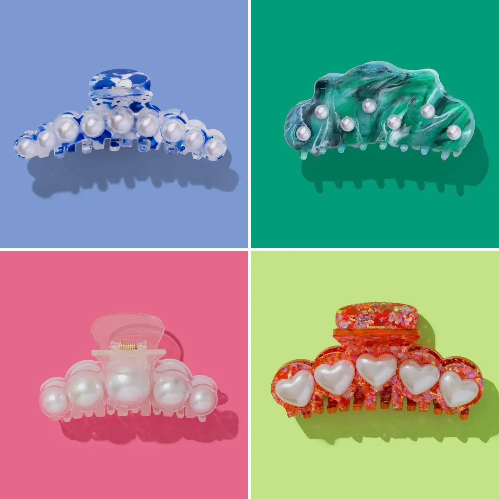 Taylor Elliott Designs | Claw Clips with Pearls