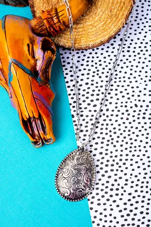 Taylor Teardrop Silvertone Necklace