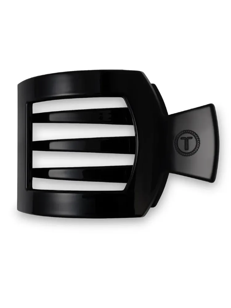 Teletie Large Flat Square Clip - Jet Black
