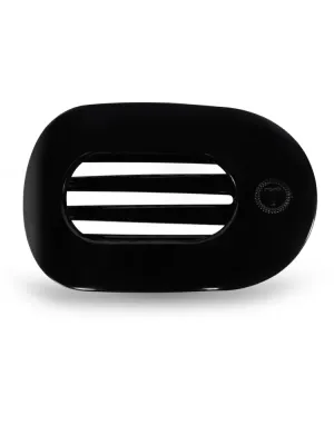 Teletie Medium Flat Round Clip - Jet Black