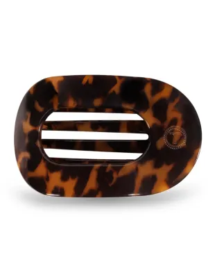 Teletie Medium Flat Round Clip - Tortoise