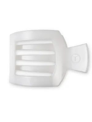Teletie Medium Flat Square Clip - Coconut White