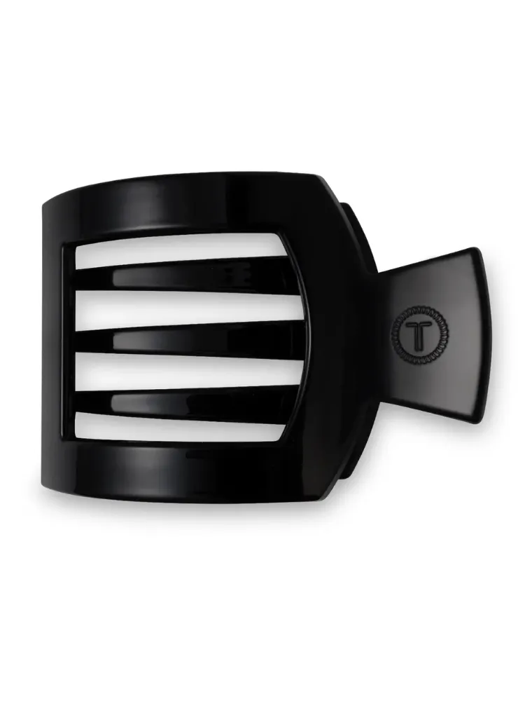 Teletie Medium Flat Square Clip - Jet Black