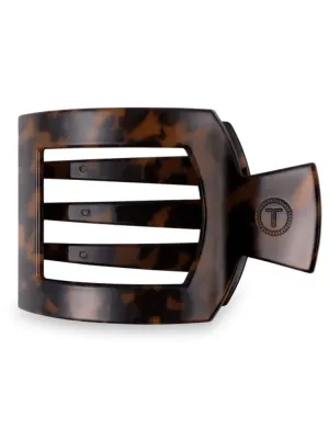 Teletie Medium Flat Square Clip - Tortoise