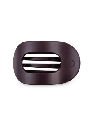 Teletie Small Flat Round Clip - Burgundy Bliss