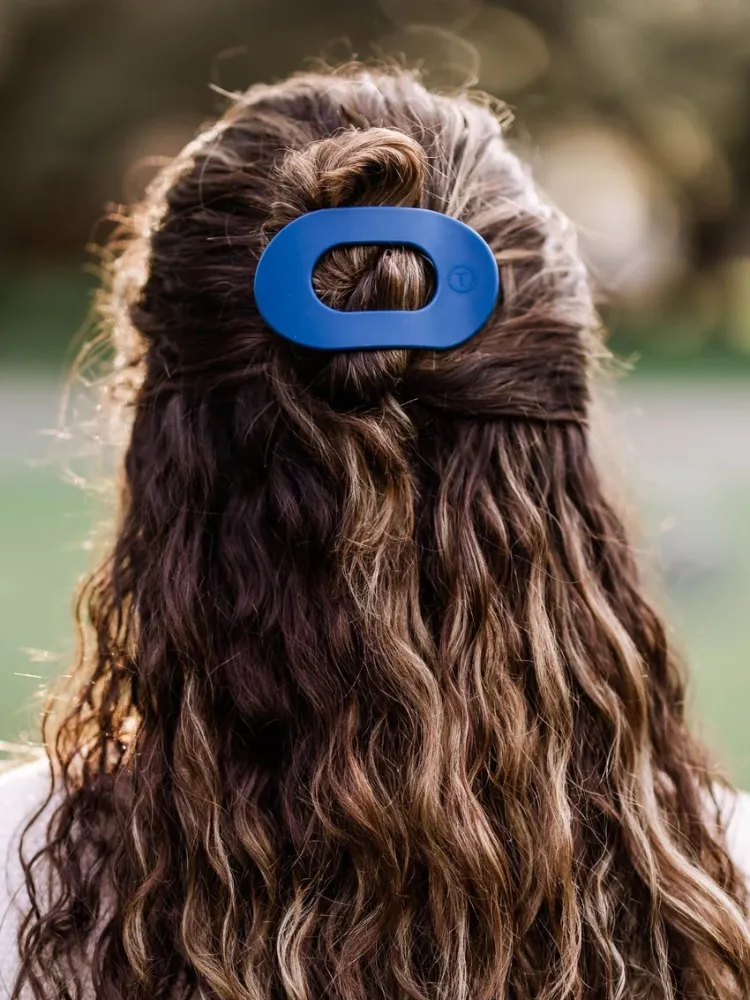 Teletie Small Flat Round Clip - Midnight Rain