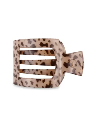 Teletie Small Flat Square Clip - Blonde Tortoise