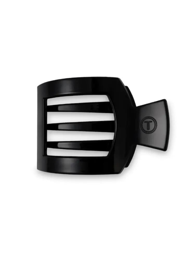 Teletie Small Flat Square Clip - Jet Black
