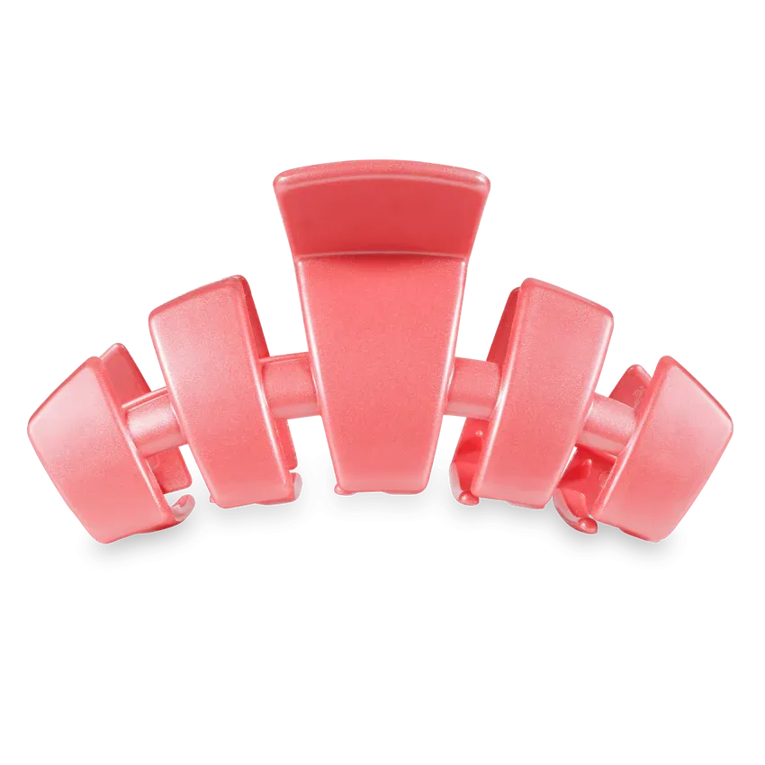 TELETIES | Classic Large Hair Clip {Calming Coral}