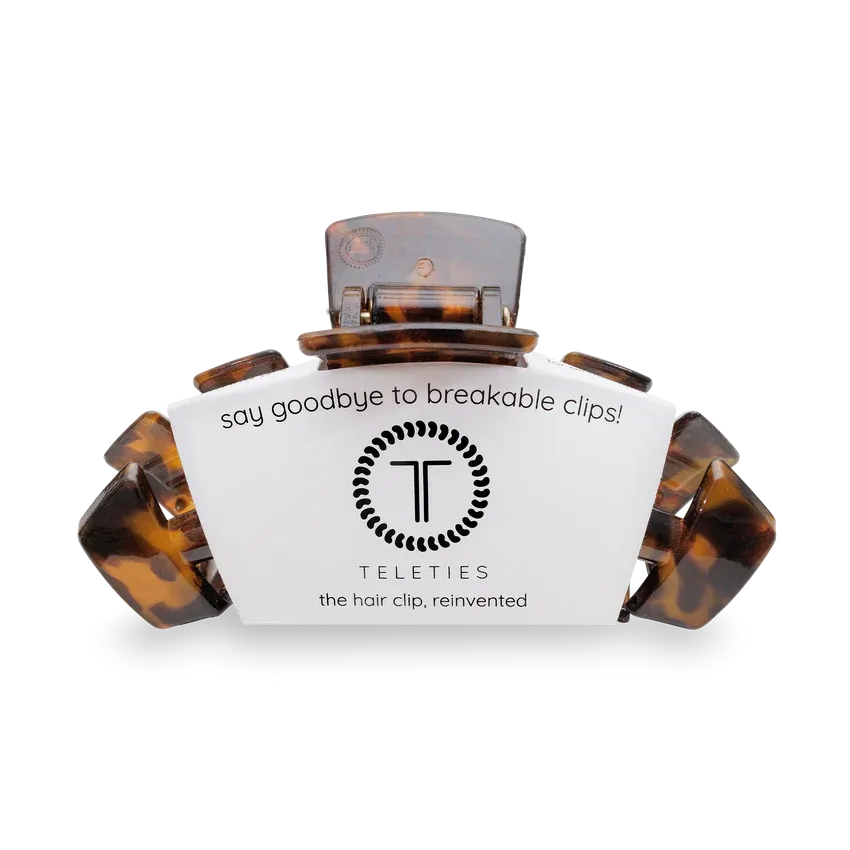 Teleties Classic Large Hair Clip in Tortoise
