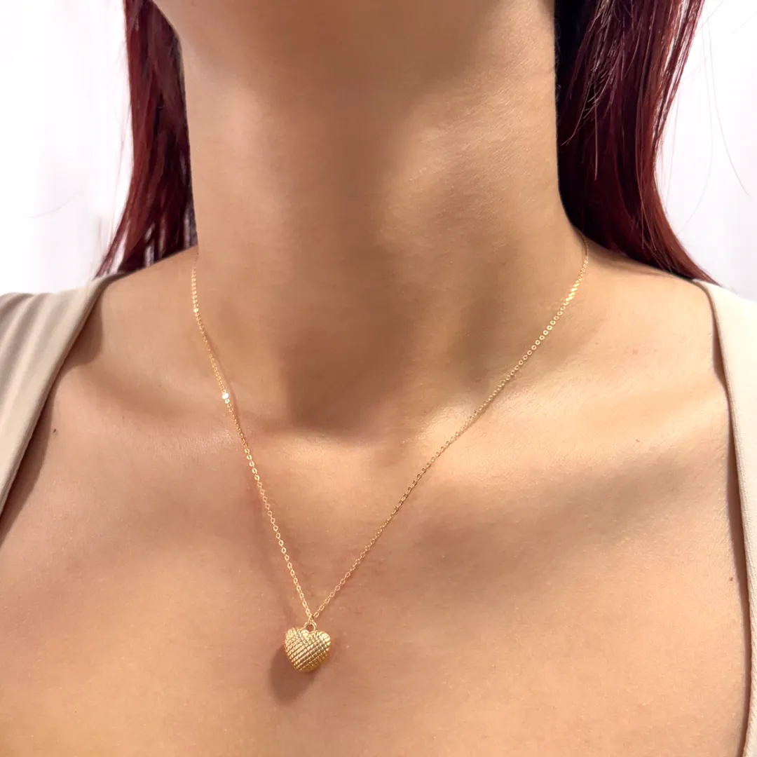 Textured Heart Necklace