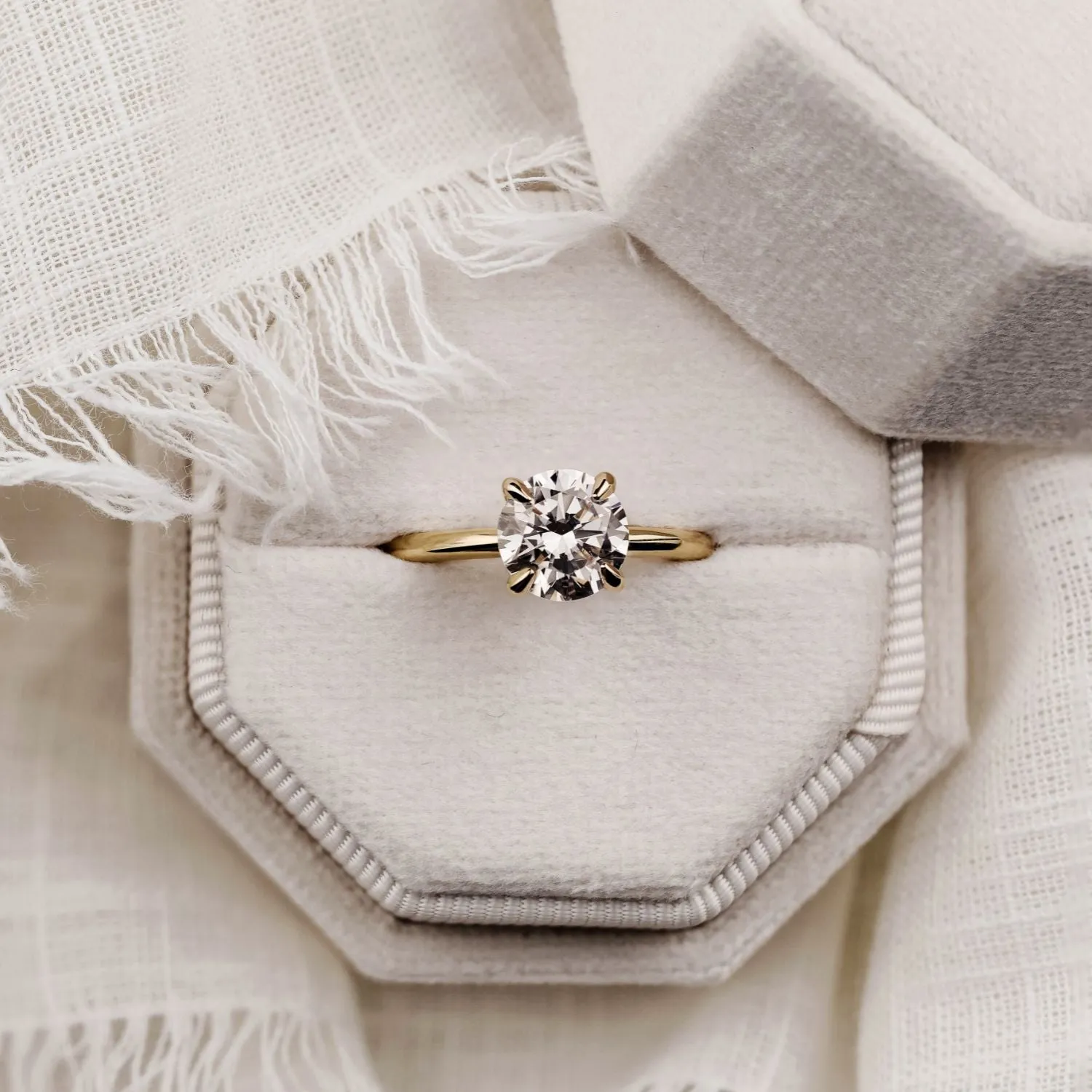 The Elise - Classic Solitaire Round Diamond Engagement Ring