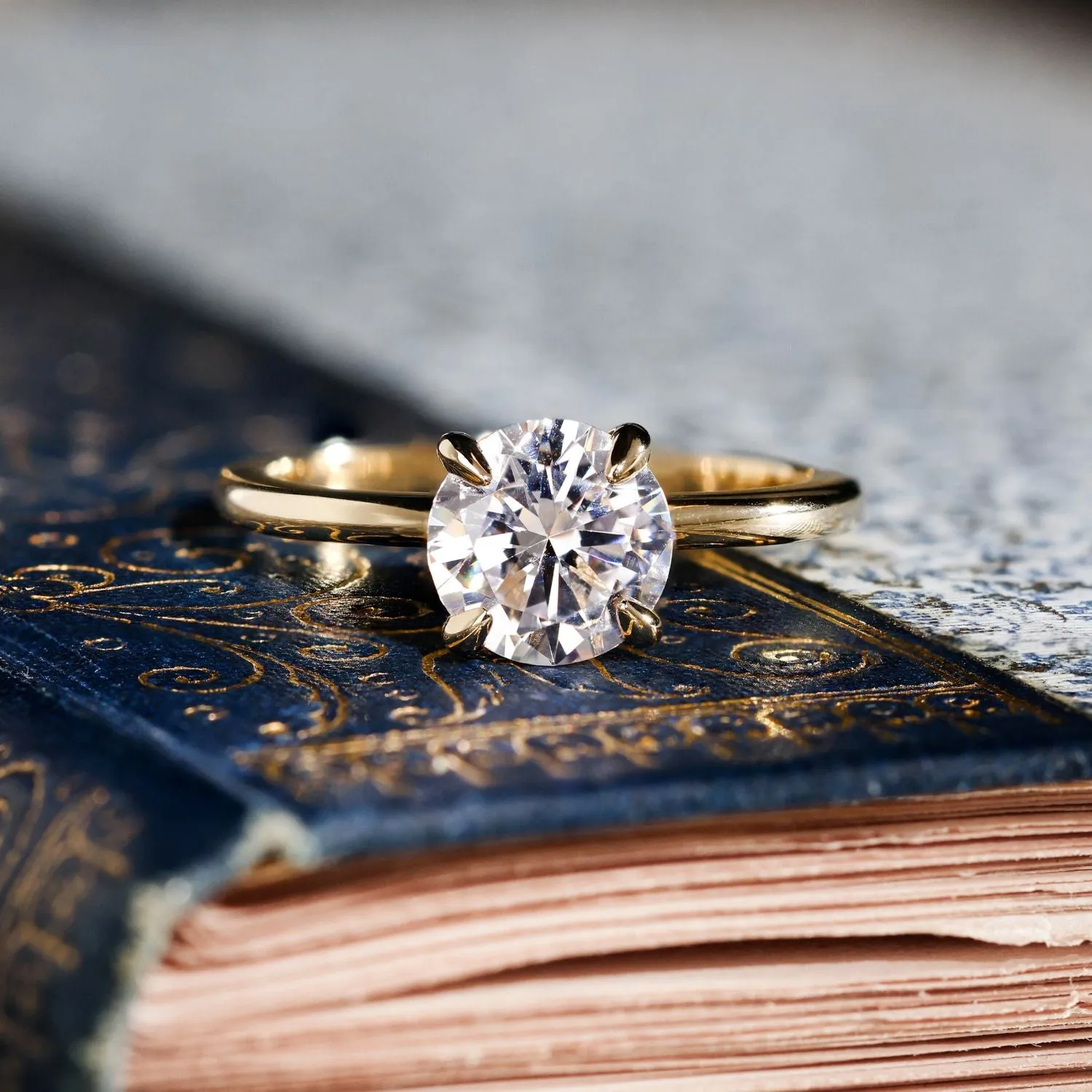 The Elise - Classic Solitaire Round Diamond Engagement Ring