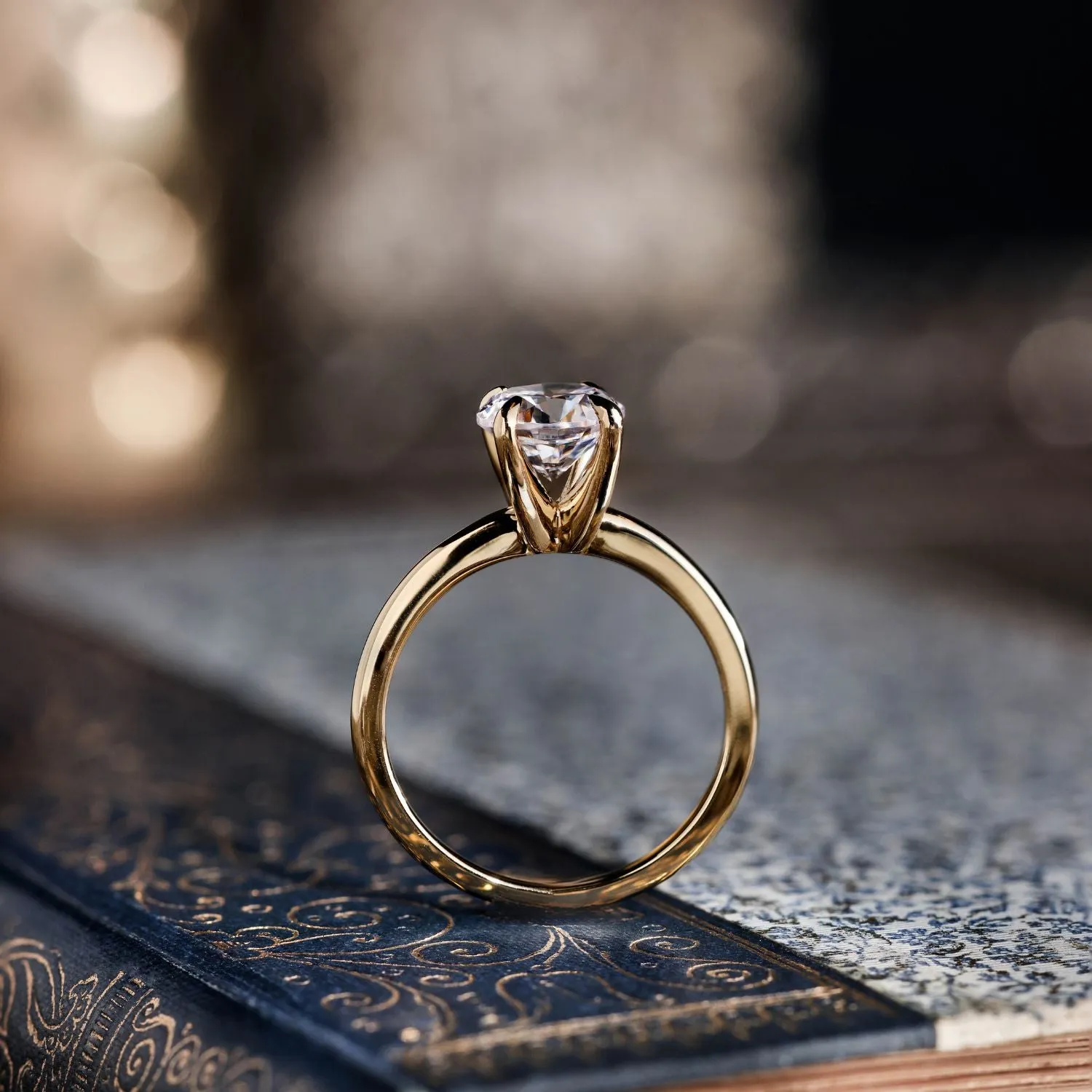 The Elise - Classic Solitaire Round Diamond Engagement Ring
