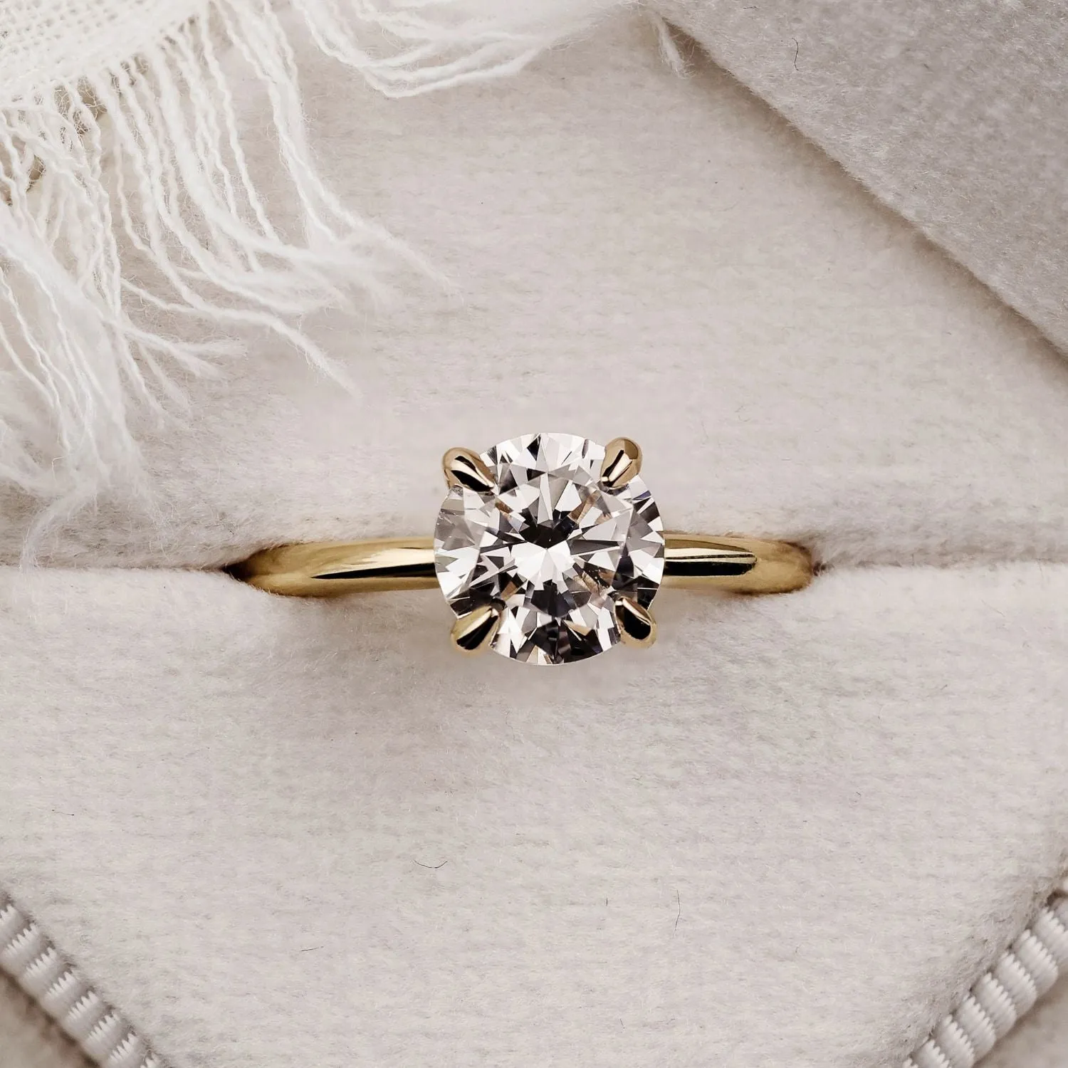 The Elise - Classic Solitaire Round Diamond Engagement Ring