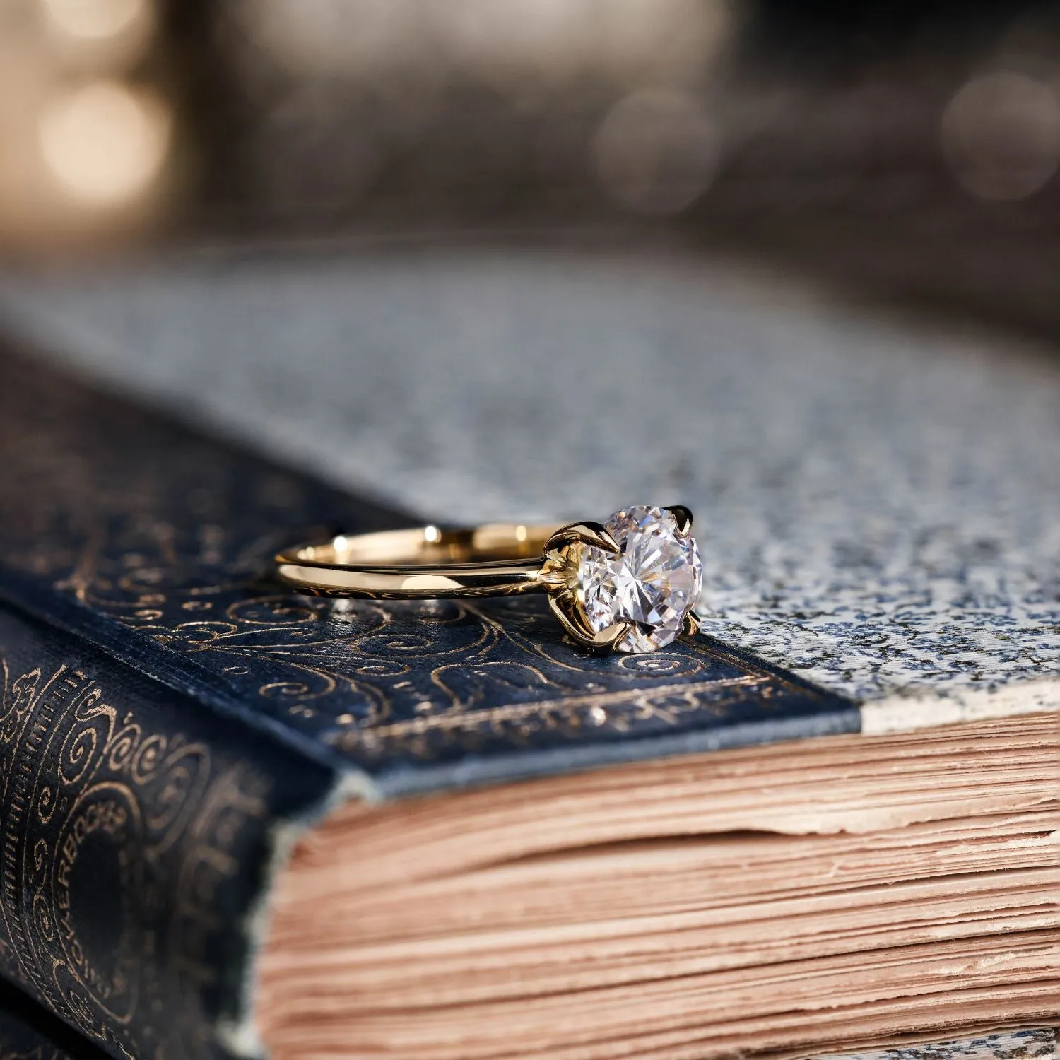 The Elise - Classic Solitaire Round Diamond Engagement Ring