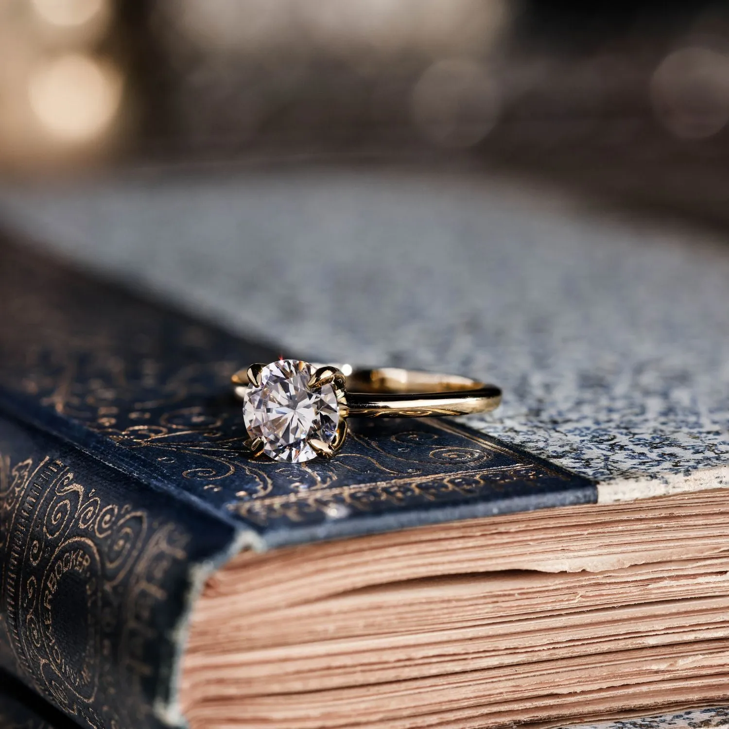 The Elise - Classic Solitaire Round Diamond Engagement Ring