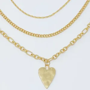 The Heart Charm Layered Necklace-3