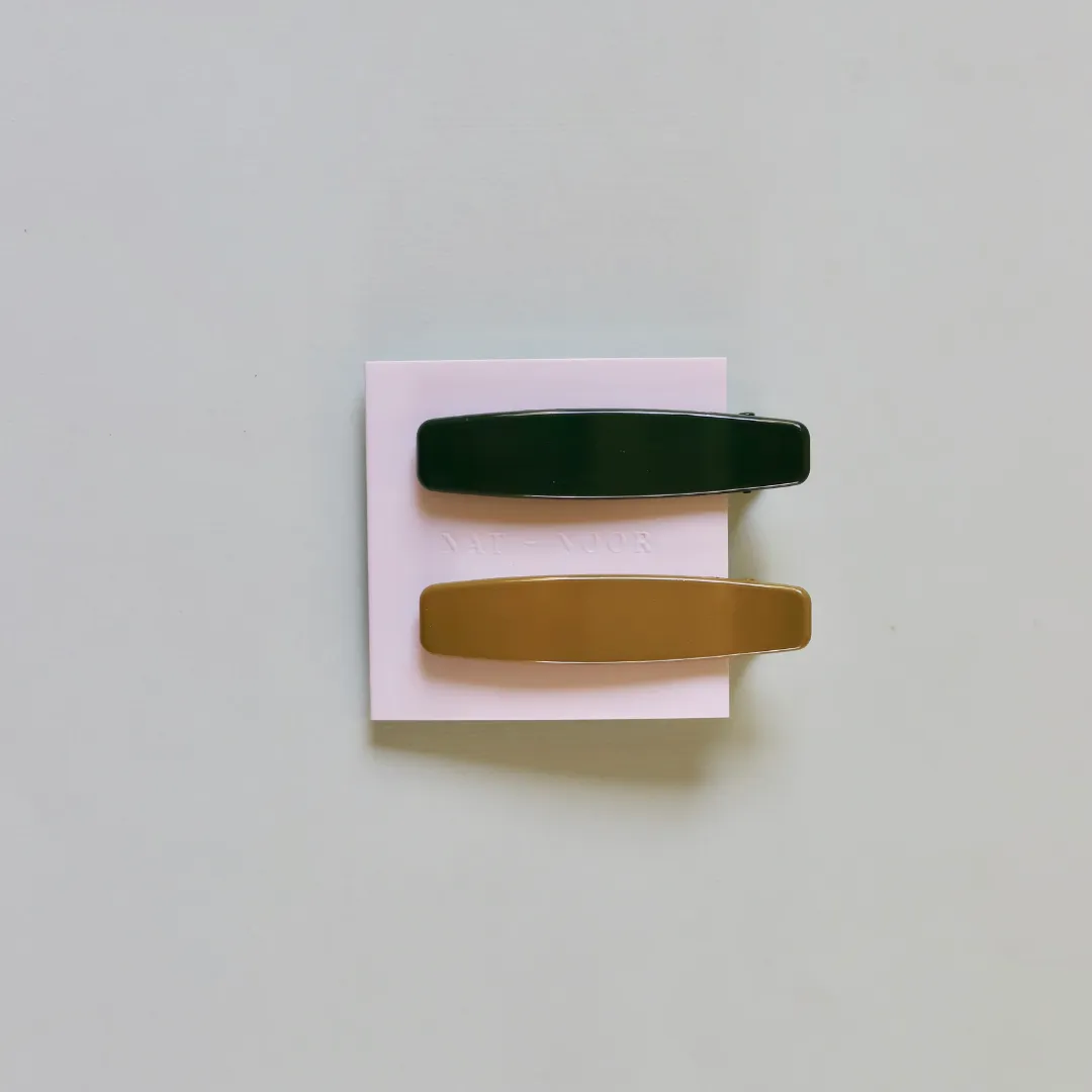 The Lani Solid Barrette 2 pack - Various Colours