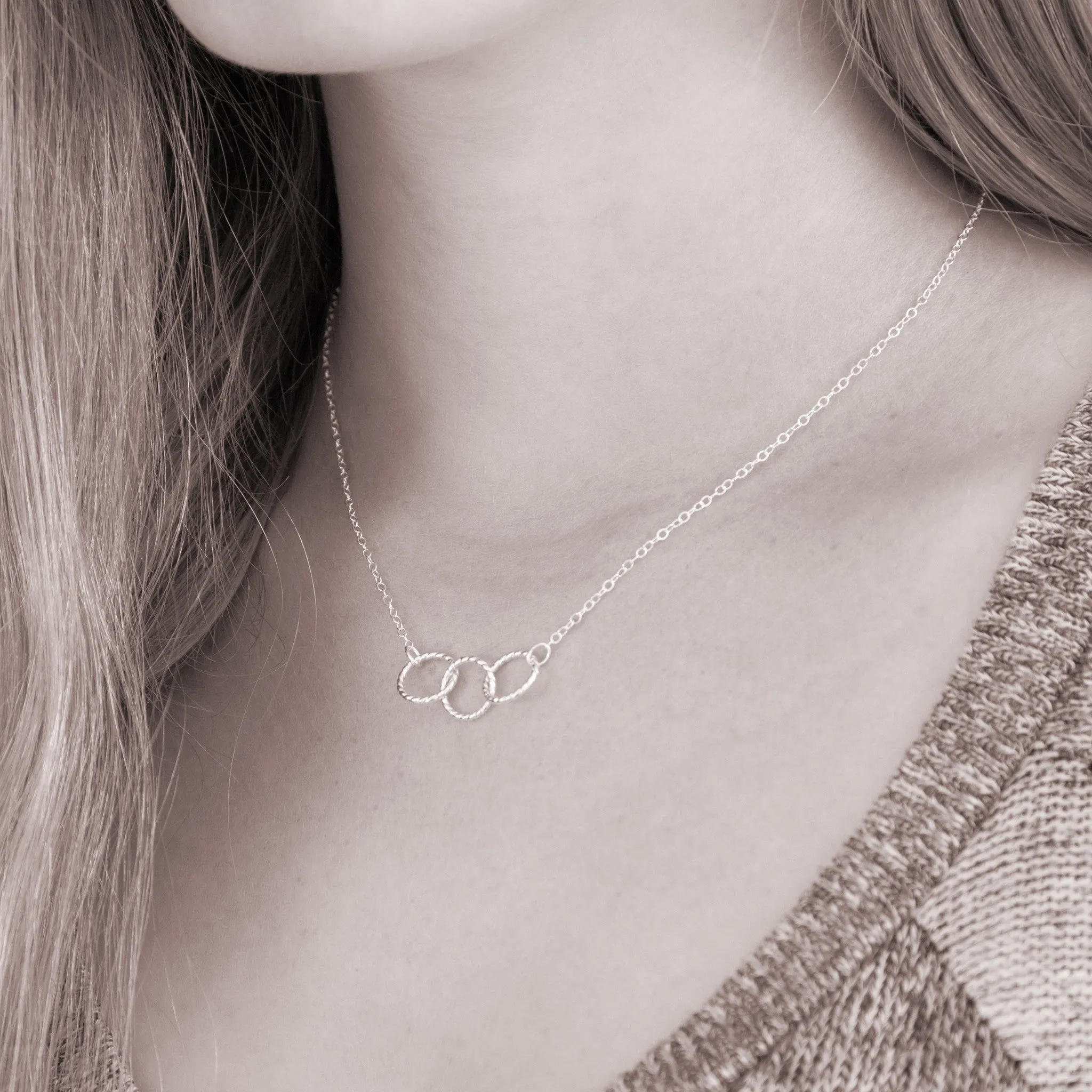 Three Best Friends PERSONALIZED Sterling Silver Necklace by Ornata