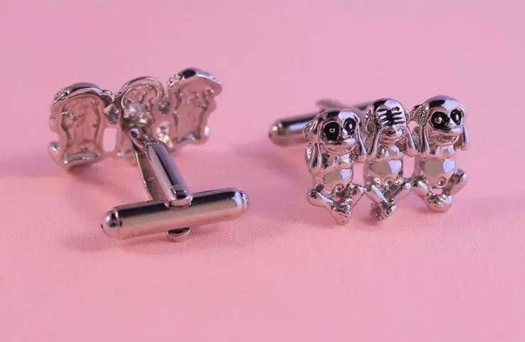Three Monkey Cufflinks
