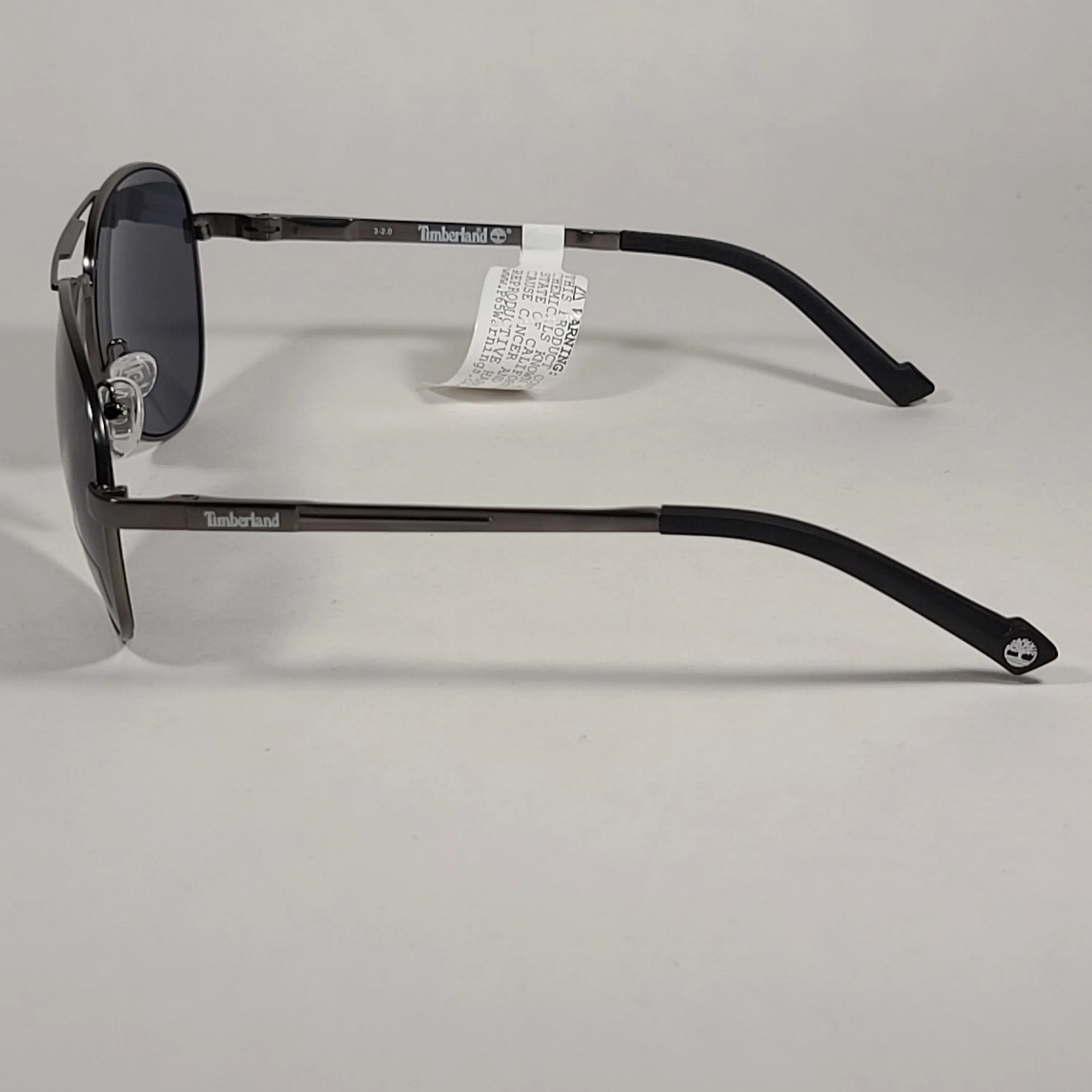 Timberland Aviator Sunglasses Gunmetal Gray Frame Gray Tinted Lens TB7147 09A