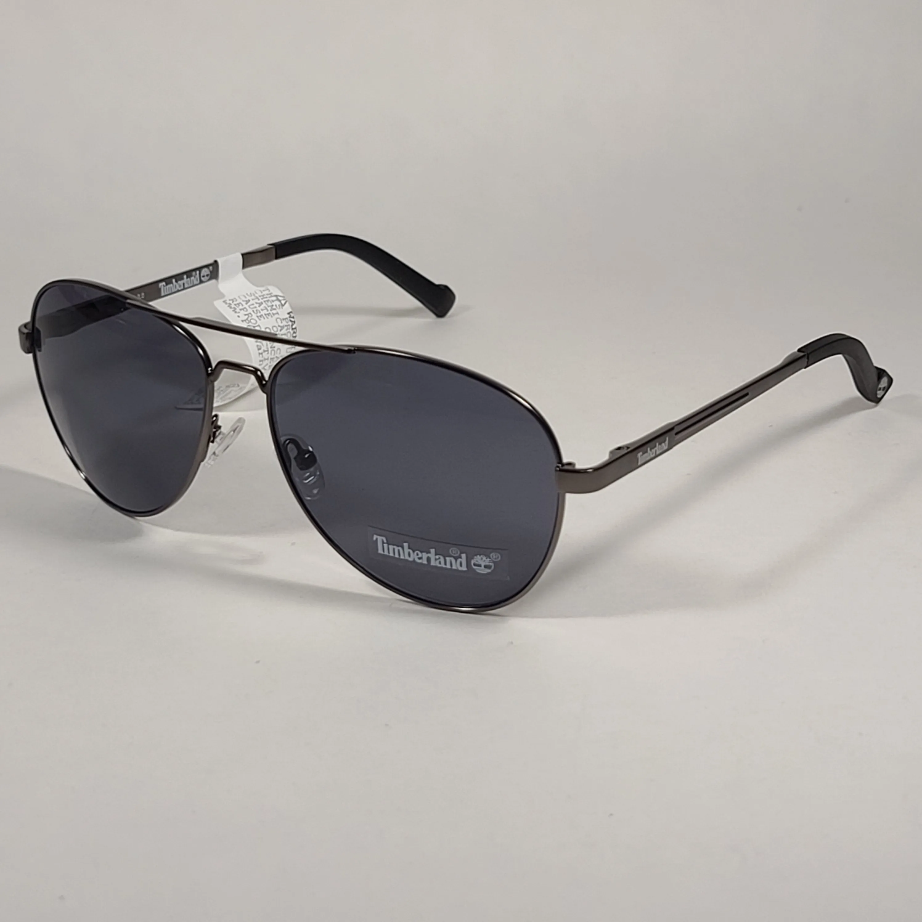 Timberland Aviator Sunglasses Gunmetal Gray Frame Gray Tinted Lens TB7147 09A