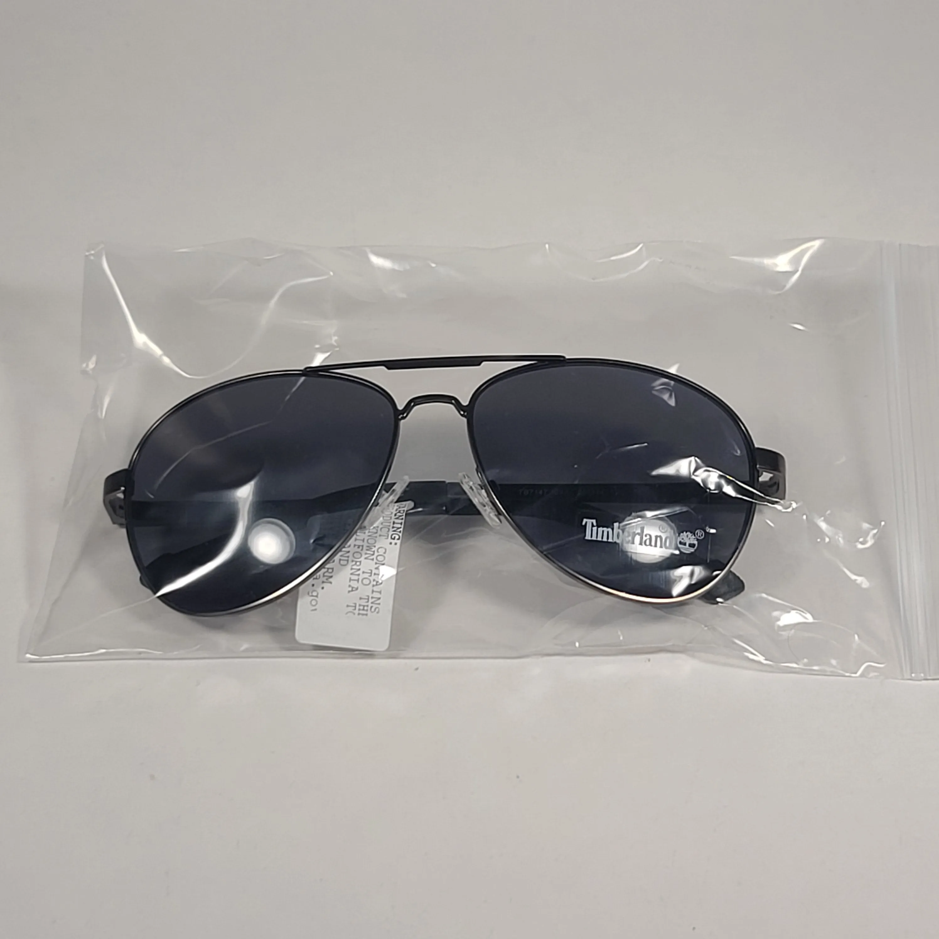 Timberland Aviator Sunglasses Gunmetal Gray Frame Gray Tinted Lens TB7147 09A