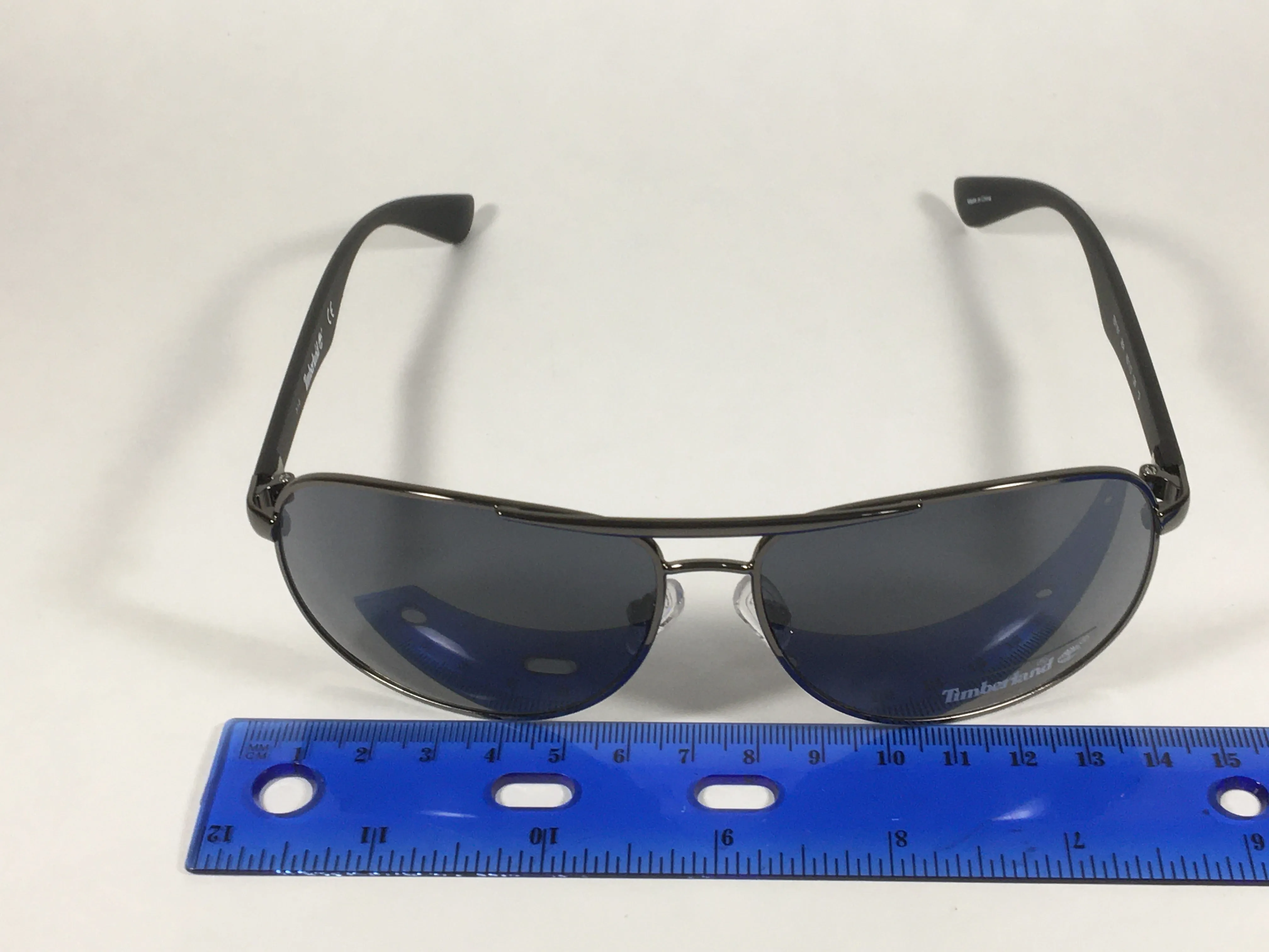 Timberland Aviator Sunglasses Matte Black And Gunmetal Frame Gray Lens TB7151 08A