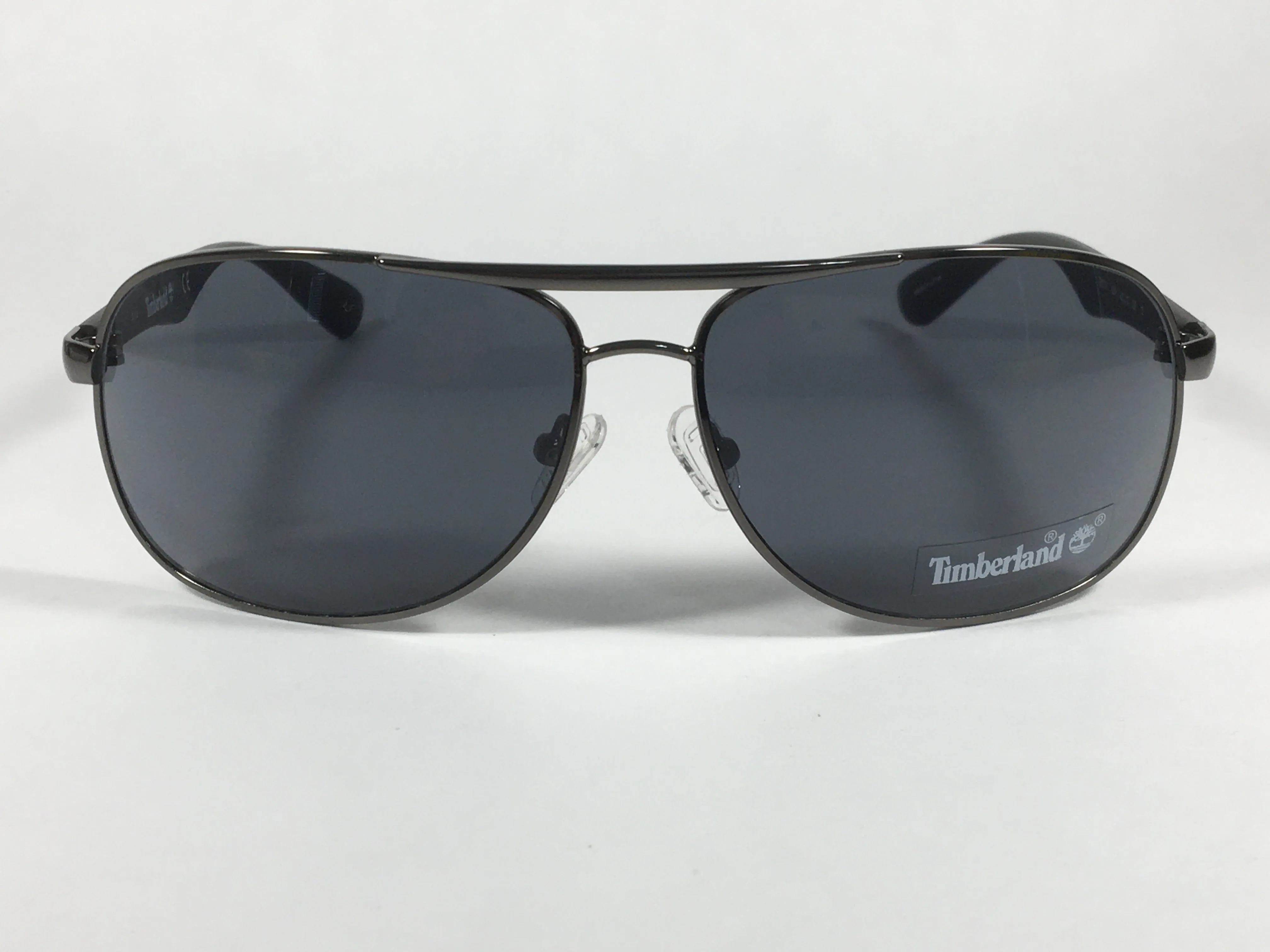 Timberland Aviator Sunglasses Matte Black And Gunmetal Frame Gray Lens TB7151 08A
