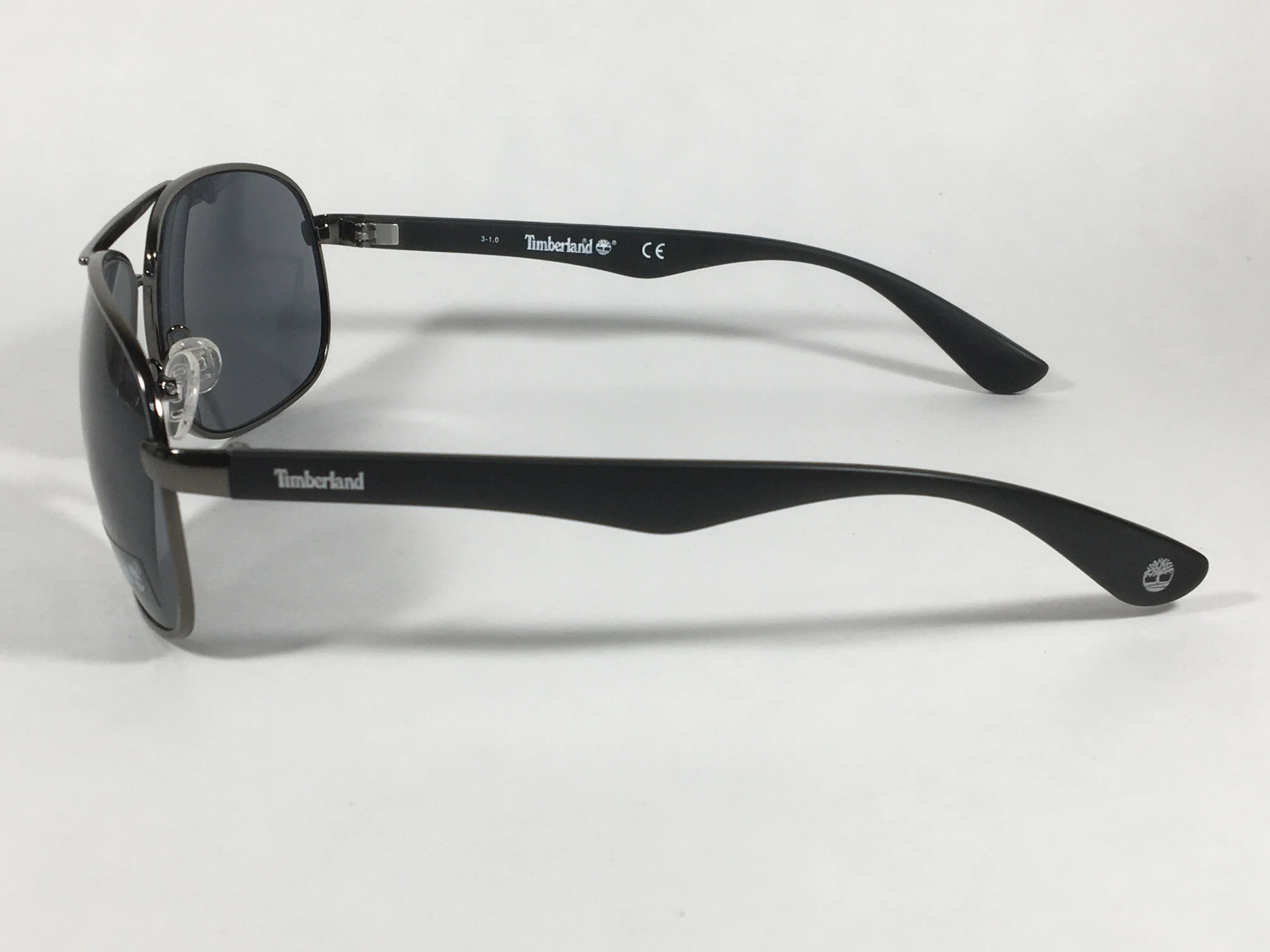 Timberland Aviator Sunglasses Matte Black And Gunmetal Frame Gray Lens TB7151 08A