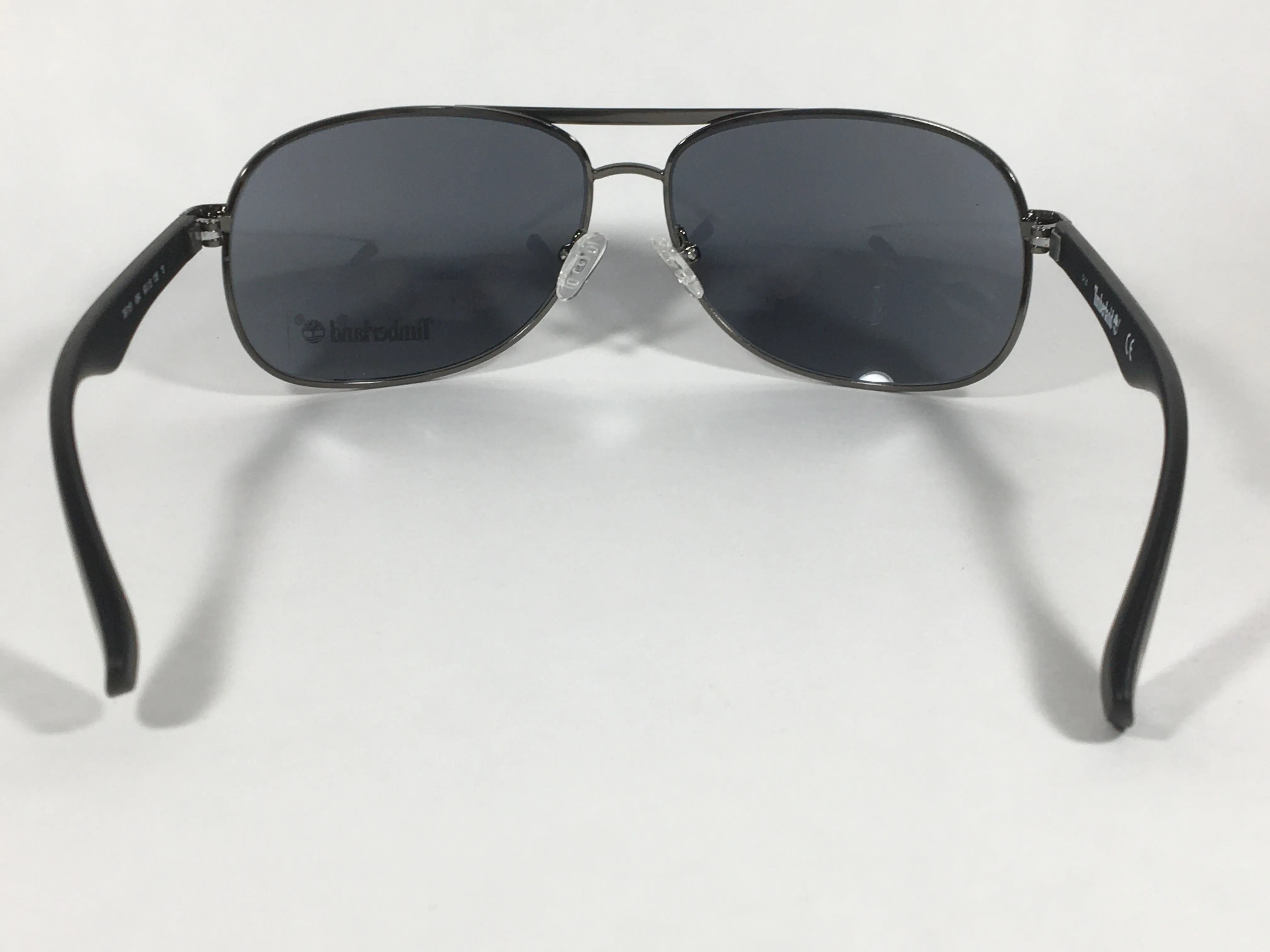 Timberland Aviator Sunglasses Matte Black And Gunmetal Frame Gray Lens TB7151 08A