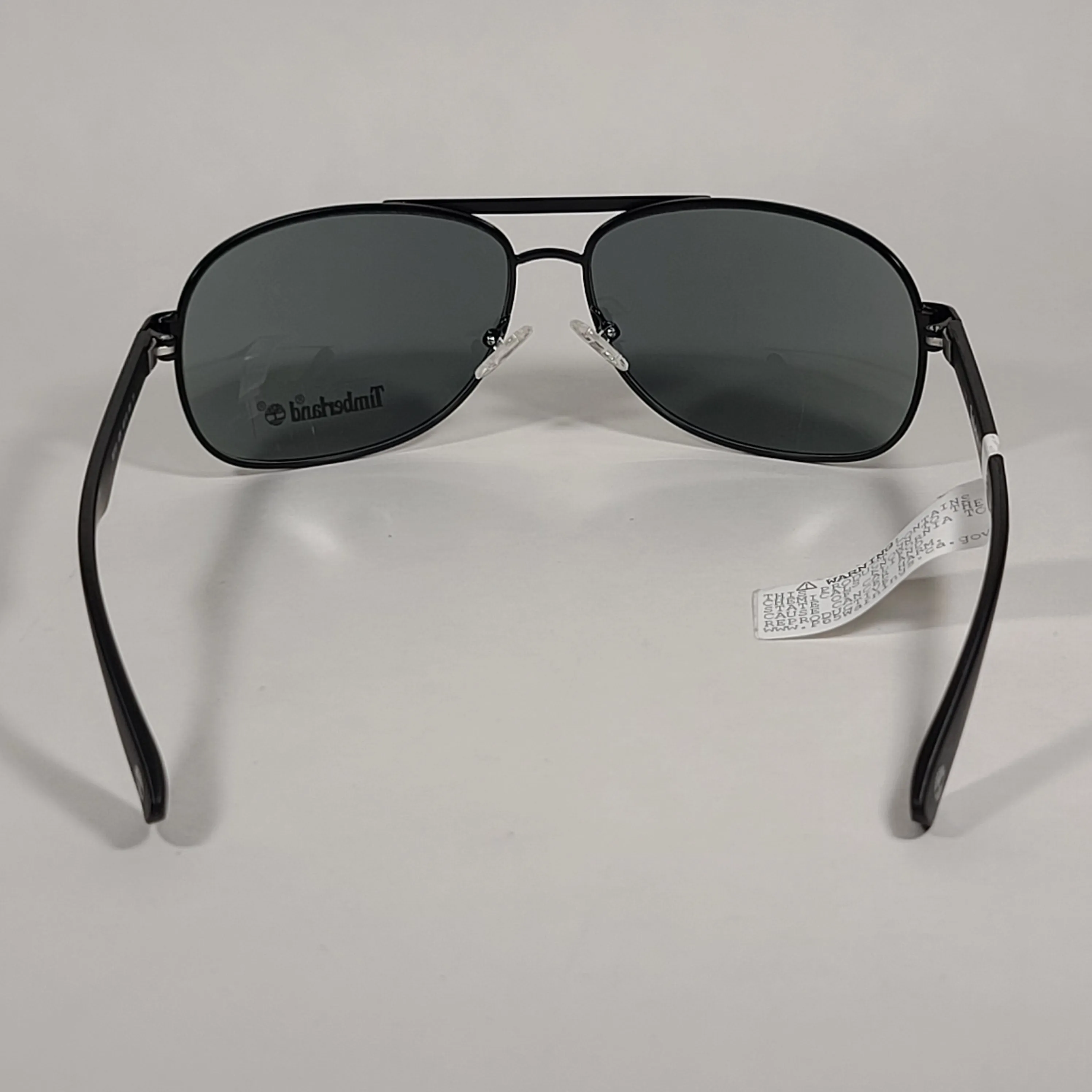 Timberland Aviator Sunglasses Matte Black Frame Green Lens TB7151 02N