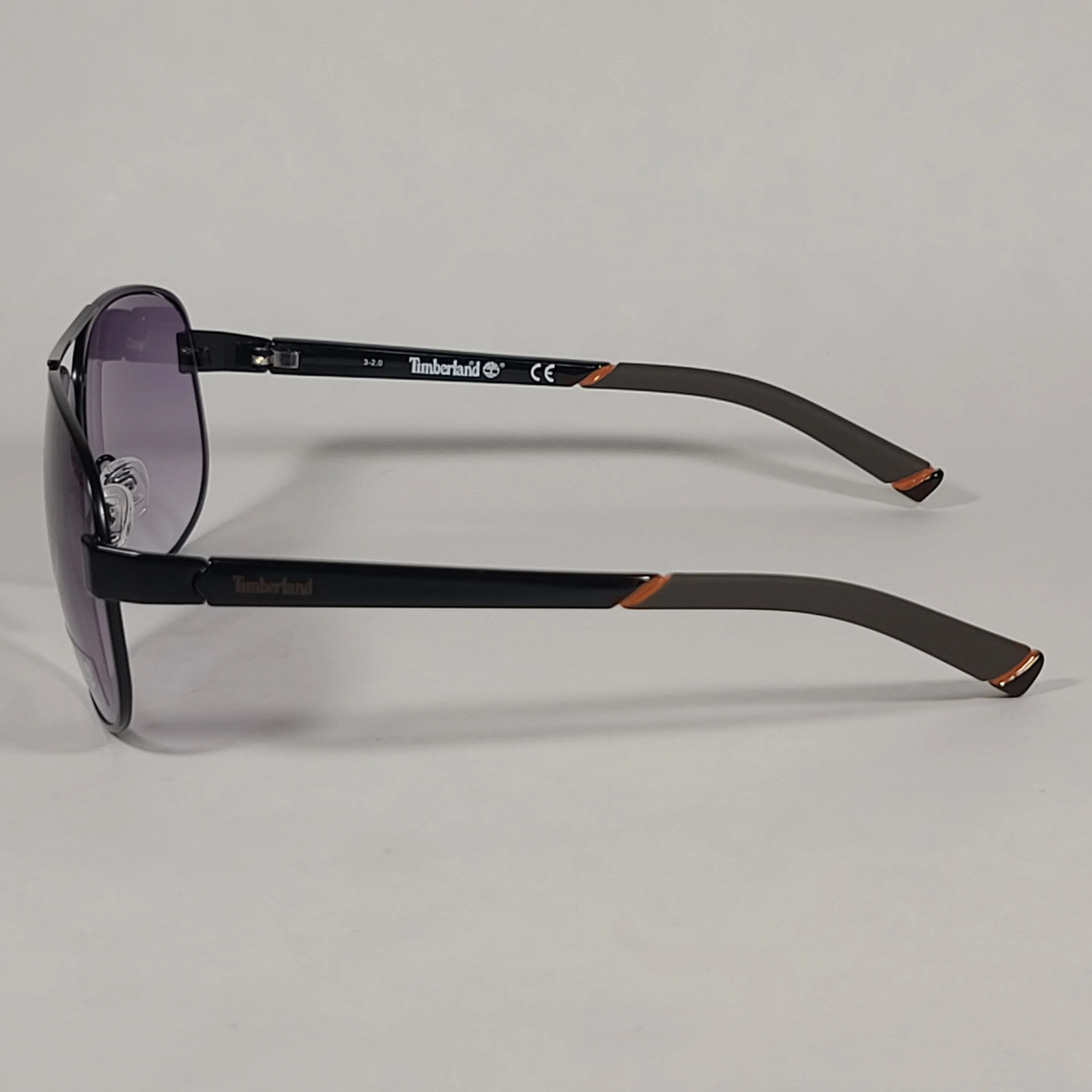 Timberland Aviator Sunglasses Shiny Black And Gray Gradient TB7095 02B