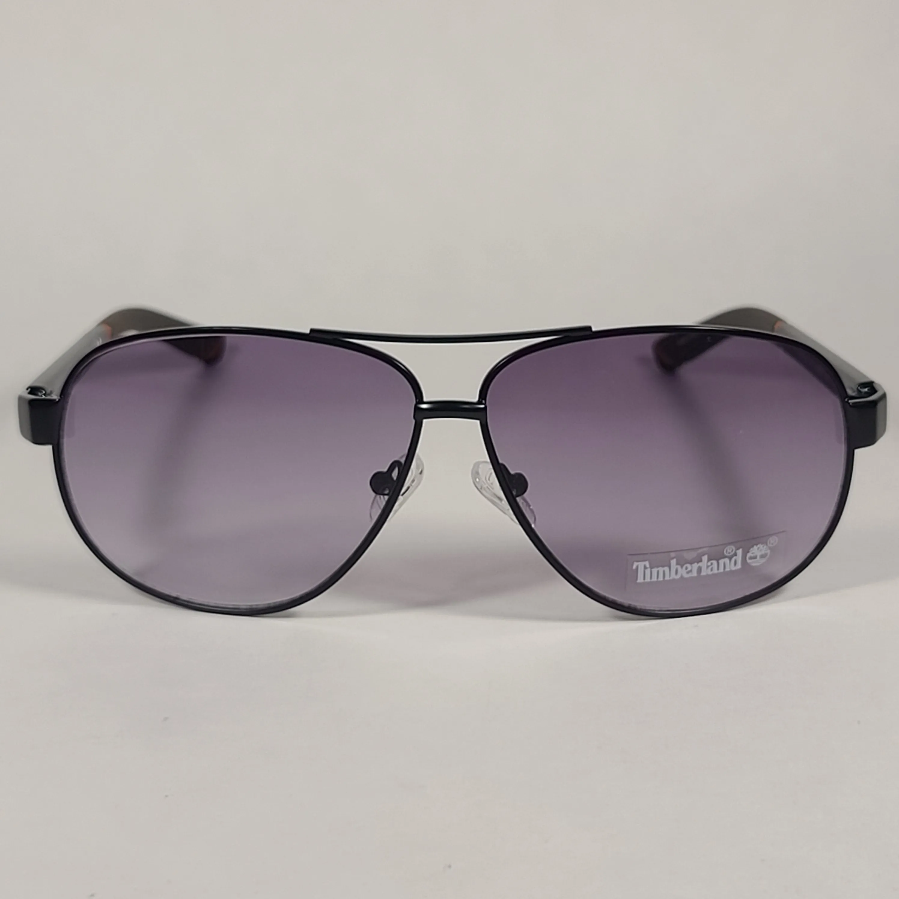 Timberland Aviator Sunglasses Shiny Black And Gray Gradient TB7095 02B