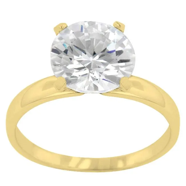 Timeless Gold Solitaire Engagement Ring
