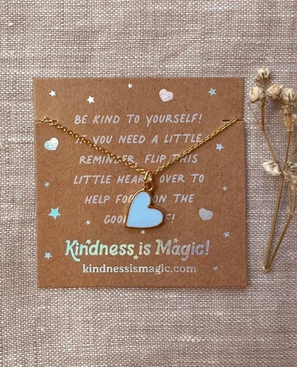 Tiny Heart Necklace with Affirmations Assorted