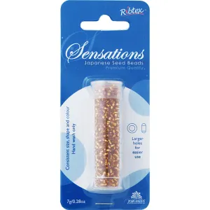 TOHO GLASS SEED BEADS IN GOLD 7GM  2.2MM