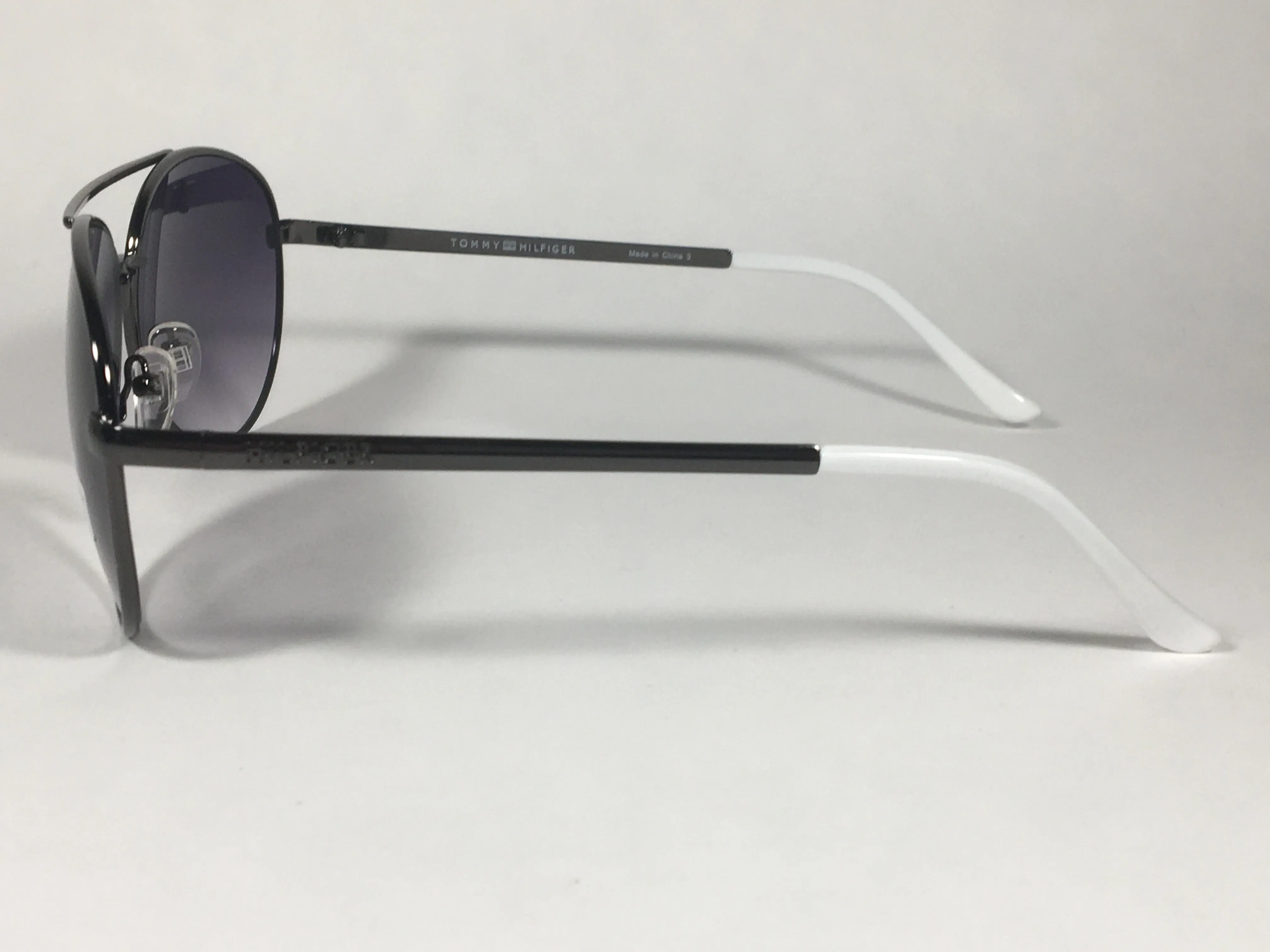 Tommy Hilfiger Cora Aviator Sunglasses Gunmetal White Smoke Gradient Lens CORA WM OL433