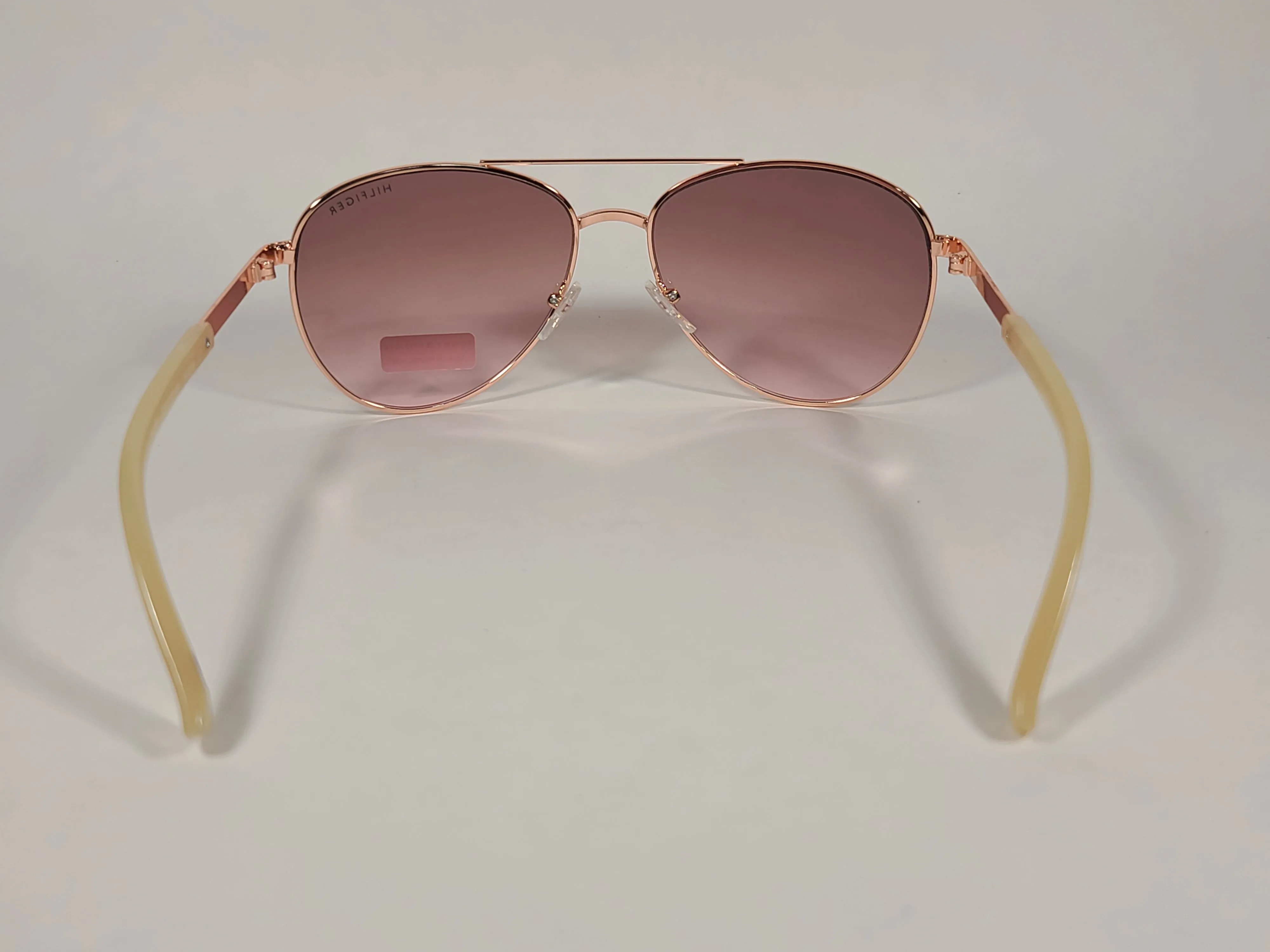 Tommy Hilfiger Lindsay WM OL275 Aviator Sunglasses Copper Tone Frame Pink Gradient Lens