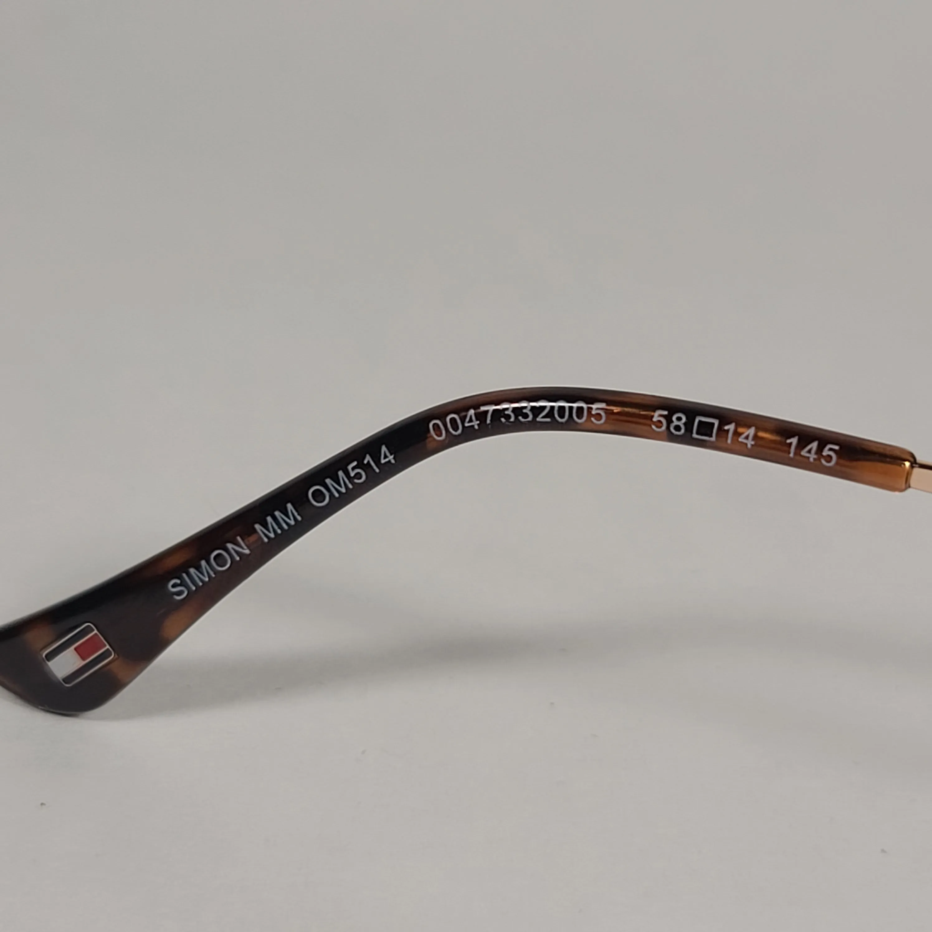 Tommy Hilfiger Simon Aviator Sunglasses Gold And Brown Metal Frame Green Lens