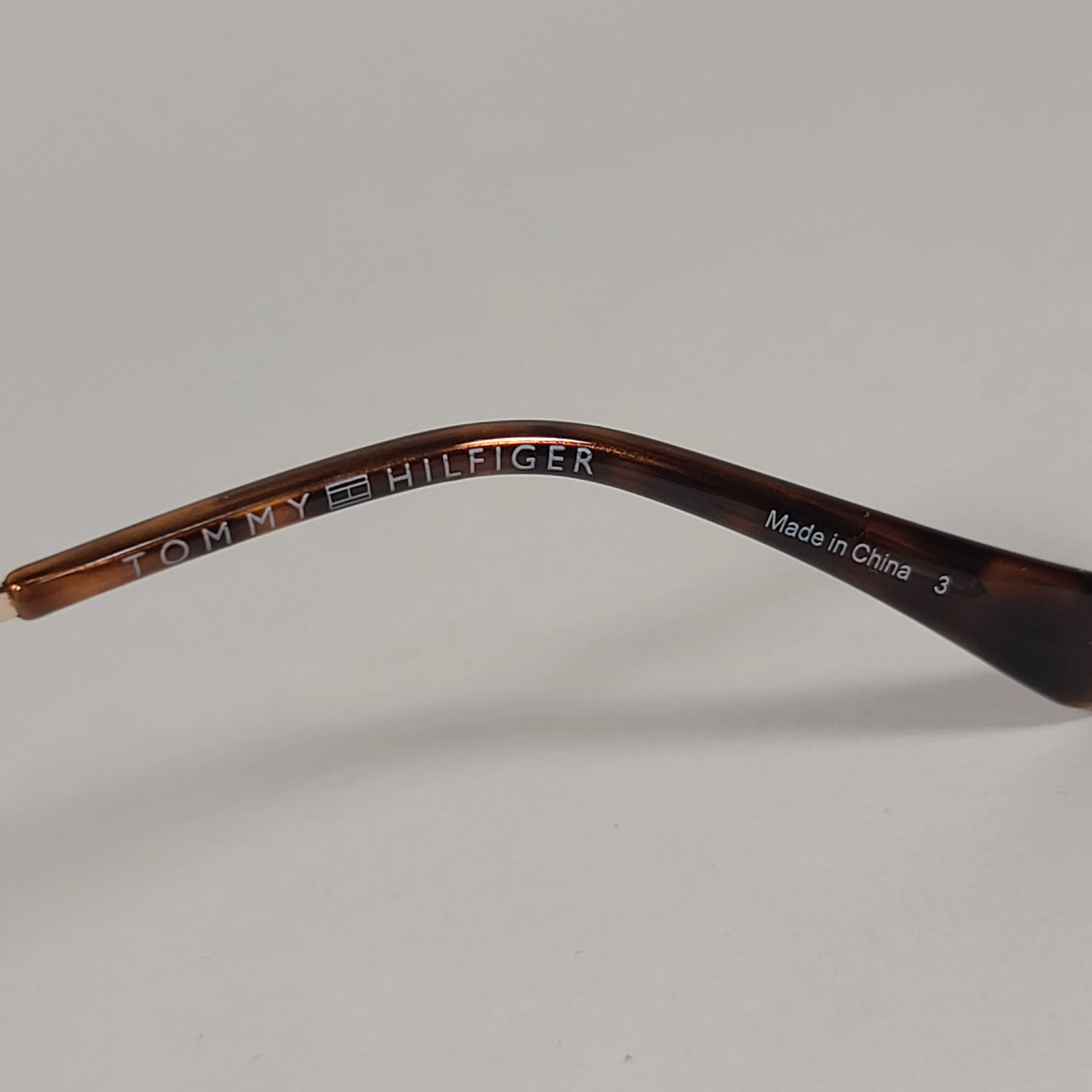 Tommy Hilfiger Simon Aviator Sunglasses Gold And Brown Metal Frame Green Lens
