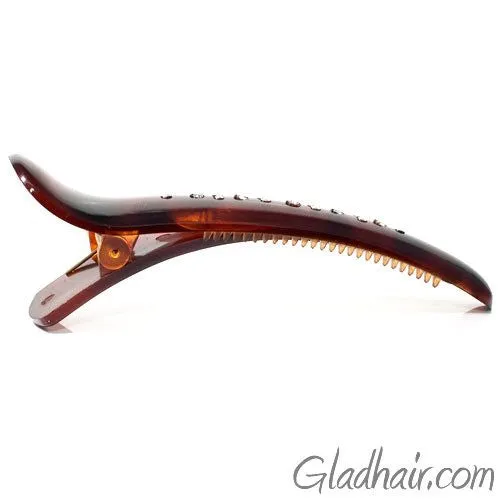 Tort Beak Clip With Rhinestone And Studs - 1 piece