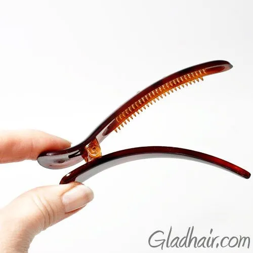 Tort Beak Clip With Rhinestone And Studs - 1 piece