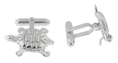 Tortoise Cufflinks in Sterling Silver