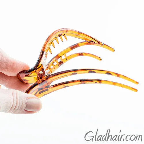 Tortoise Plastic Forked Beak Clip