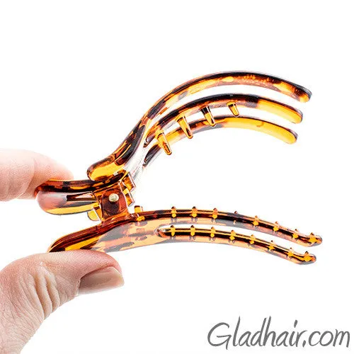 Tortoise Plastic Forked Beak Clip