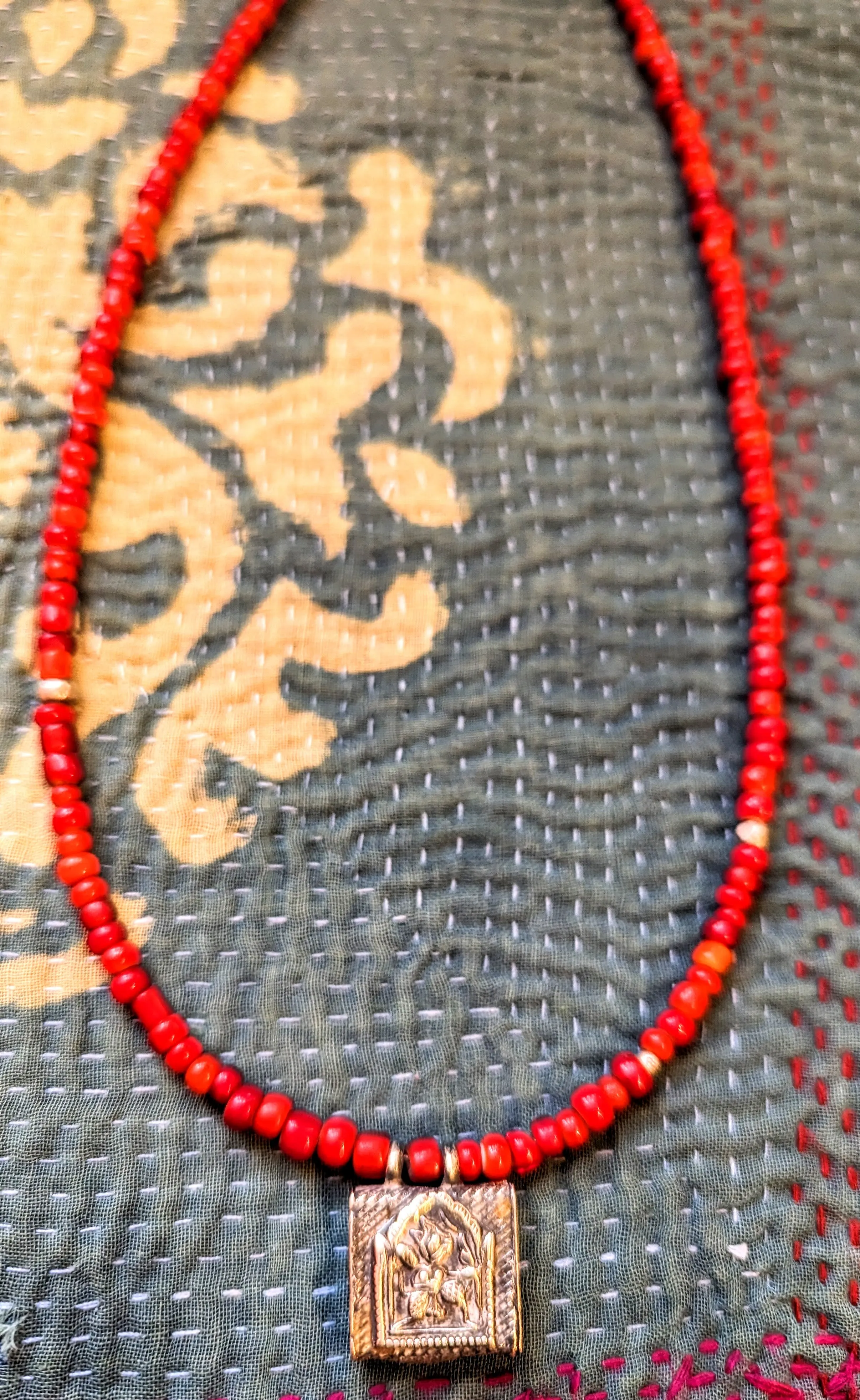 Tribal red trade beads